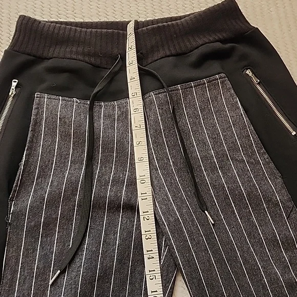 Acqua Limone Striped Black and Gray Women's Pants Made In Italy - Picture 5 of 10